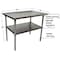 Bk Resources Work Table 16/304 Stainless Steel With Stainless Steel Shelf 48"Wx36"D CVT-4836 - alternate 4